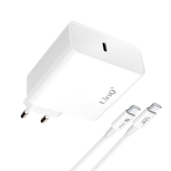 Avizar  USB-C 65W Ladegerät mit Kabel LinQ Weiß 