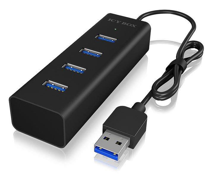 Image of ICY BOX IB-HUB1409-U3 USB 3.2 Gen 1 (3.1 Gen 1) Type-A 5000 Mbit/s Schwarz