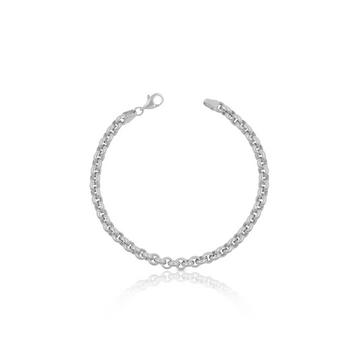 Bracelet jaseron en or blanc 750, 19cm, 5mm