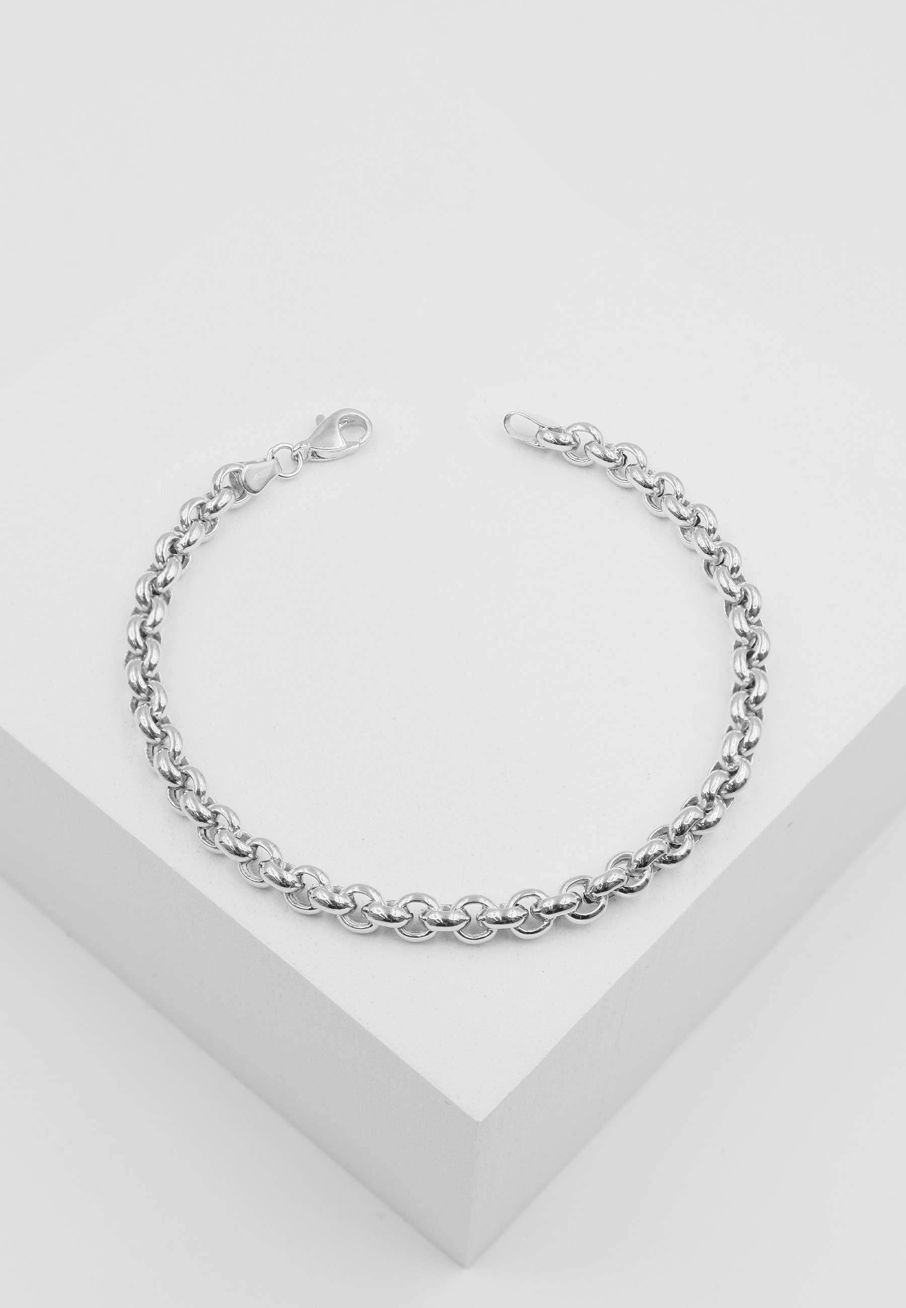 MUAU Schmuck  Bracelet jaseron en or blanc 750, 19cm, 5mm 