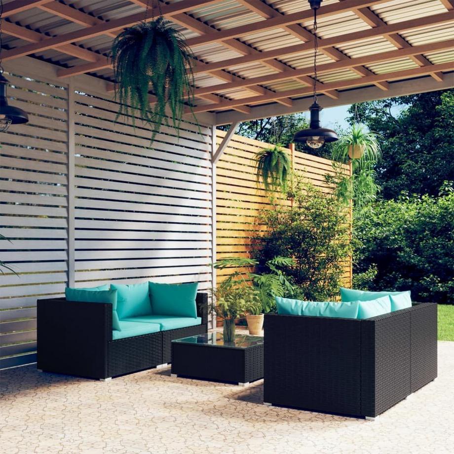 VidaXL set salotto da giardino Polirattan  
