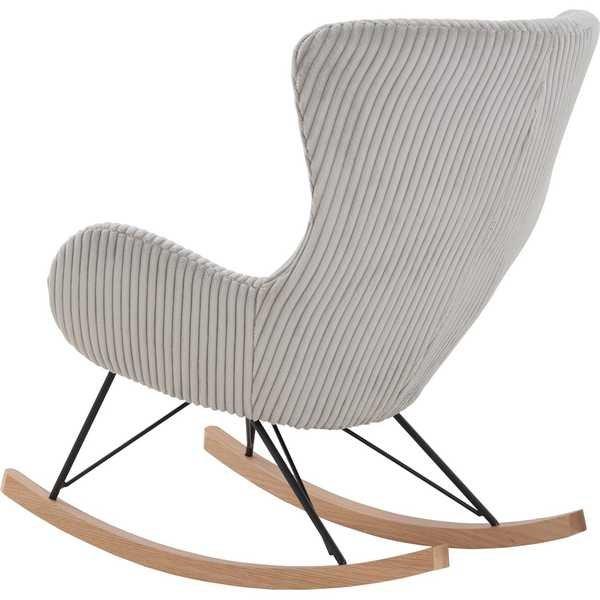 mutoni Chaise berçante tissu texturé gris  