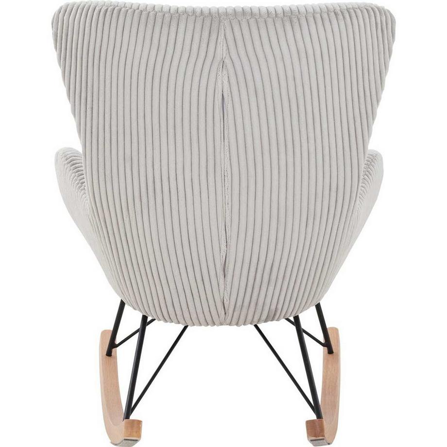 mutoni Sedia a dondolo in tessuto testurizzato grigio  