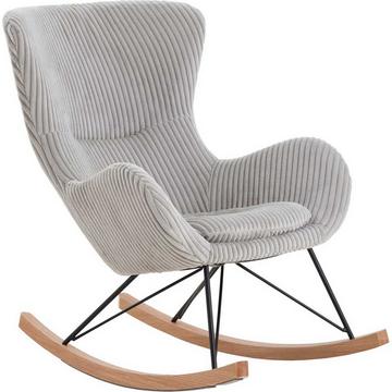 Fauteuil à bascule tissu texturé gris