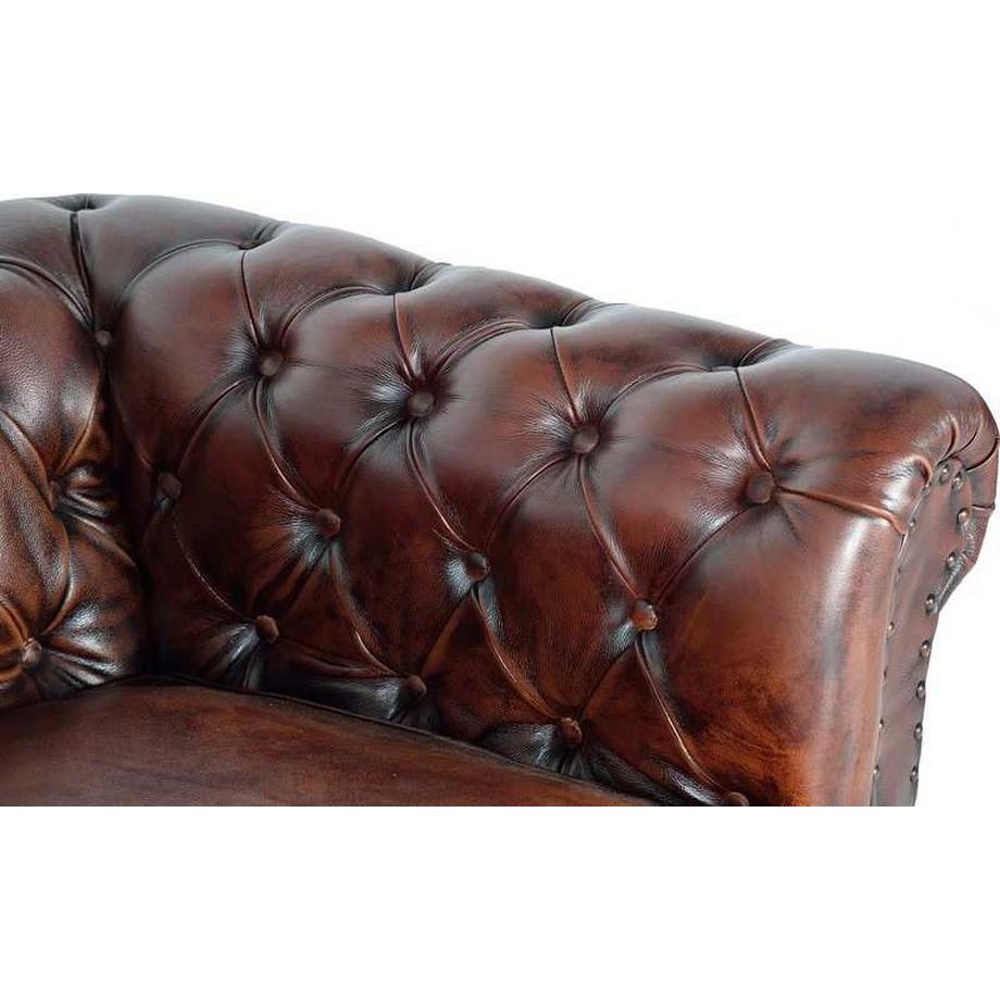 mutoni Sessel Mateo Leder braun vintage  