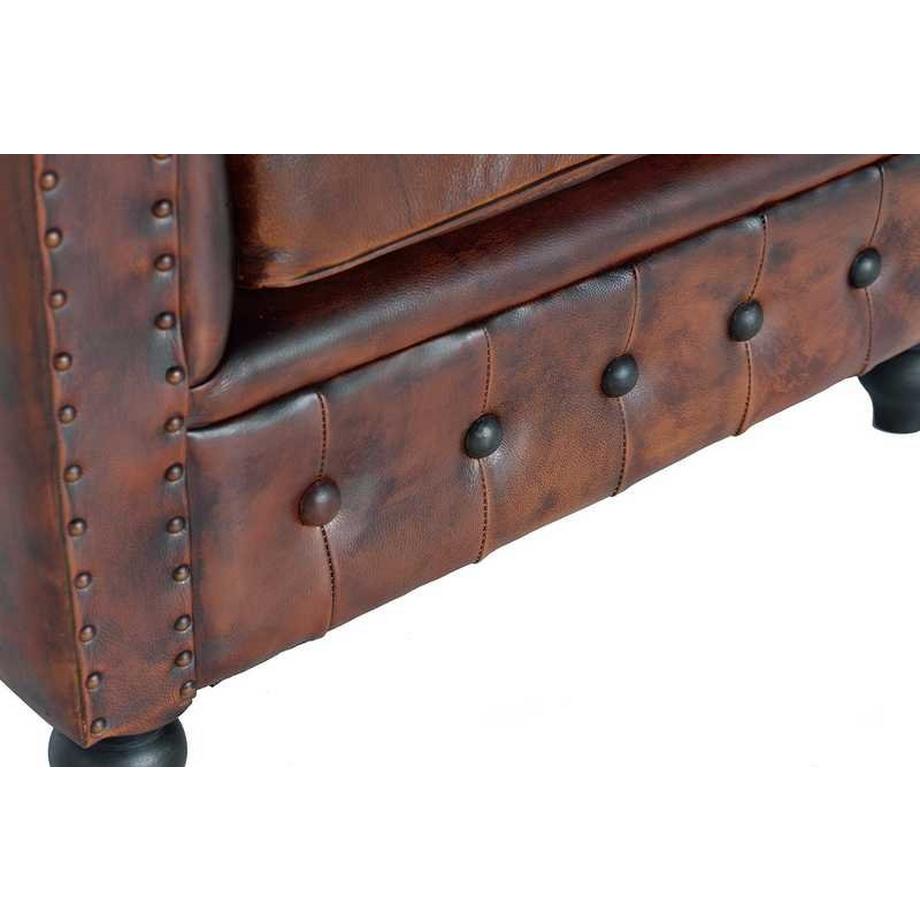 mutoni Sessel Mateo Leder braun vintage  