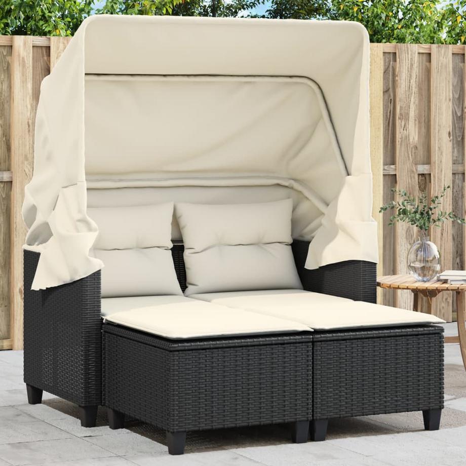 VidaXL divano da giardino Polirattan  