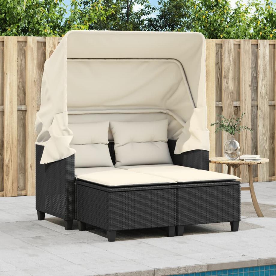VidaXL divano da giardino Polirattan  
