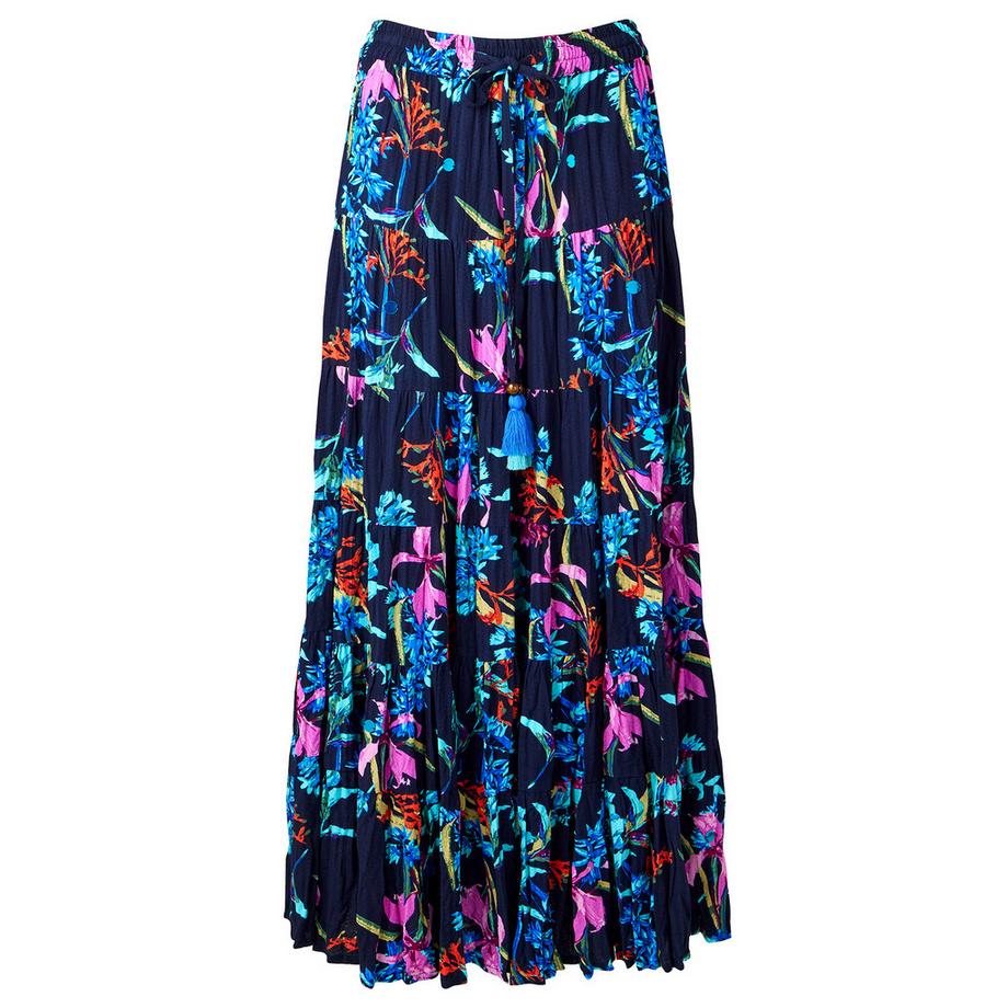 Joe Browns Gonna Lunga Floreale Scura con Paillettes  