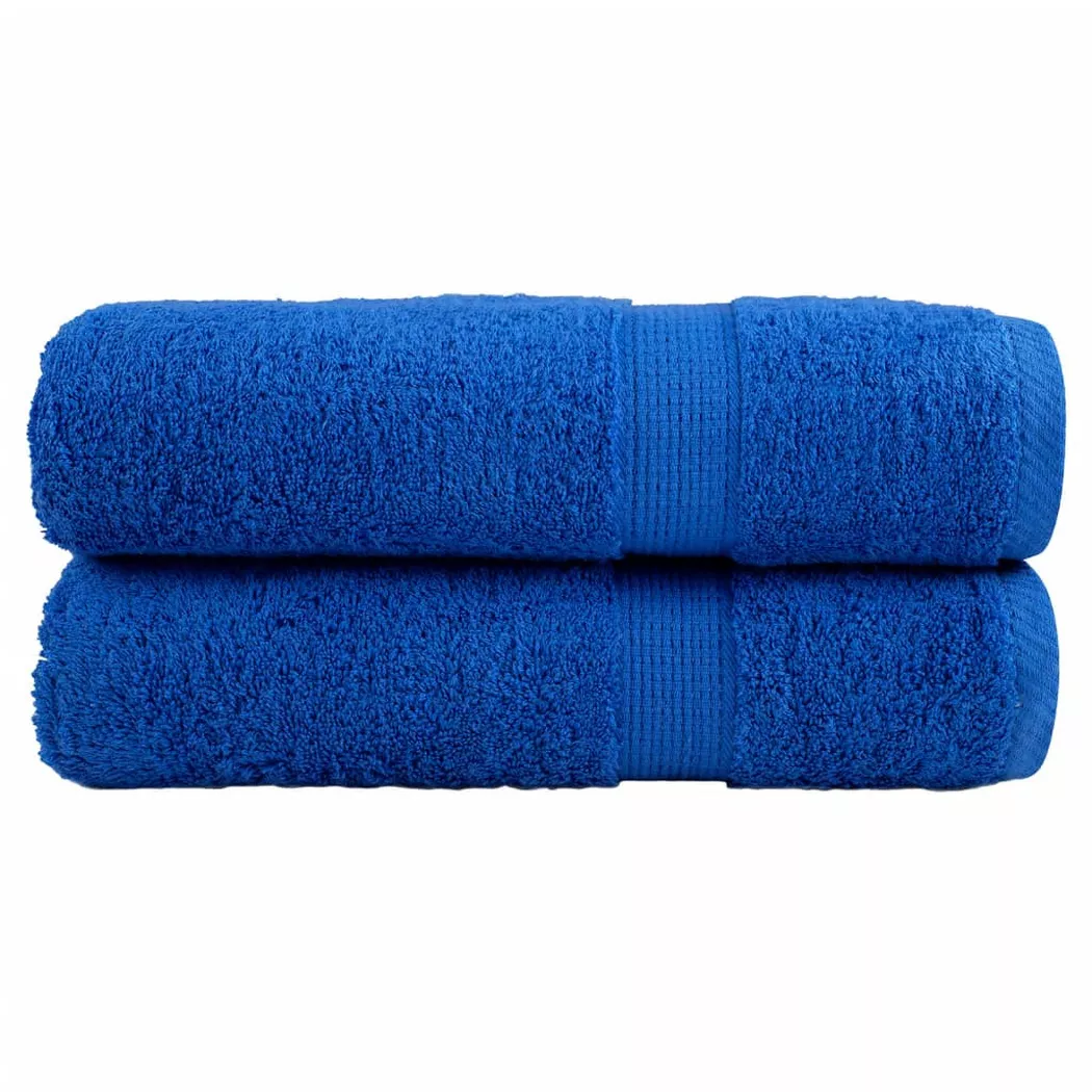 VidaXL - Serviette de bain coton, 100x150 cm, Bleu