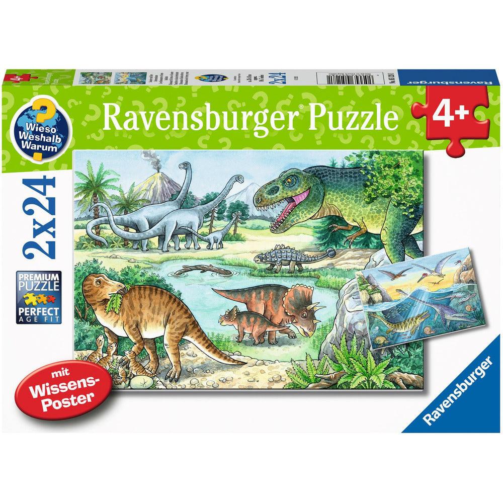 Ravensburger  Puzzle Saurier und ihre Lebensräume (2x24) 