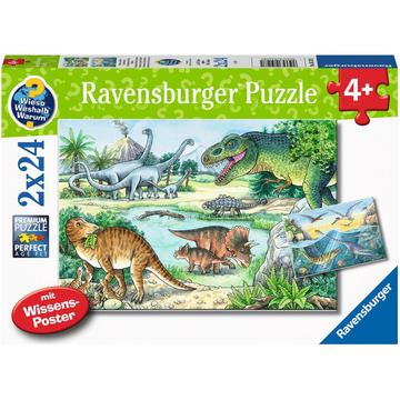 Puzzle Saurier und ihre Lebensräume (2x24)