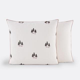 La Redoute Intérieurs Anton Baumwolle Gewaschenes Leinen Bestickter Kissenbezug  