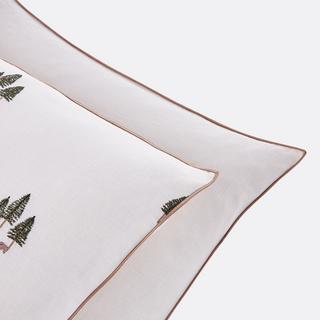 La Redoute Intérieurs Anton Baumwolle Gewaschenes Leinen Bestickter Kissenbezug  