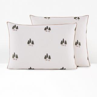 La Redoute Intérieurs Anton Baumwolle Gewaschenes Leinen Bestickter Kissenbezug  