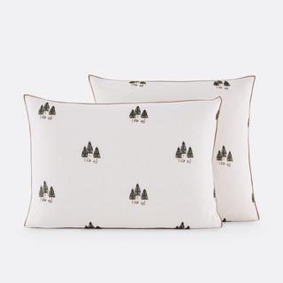 La Redoute Intérieurs Anton Baumwolle Gewaschenes Leinen Bestickter Kissenbezug  