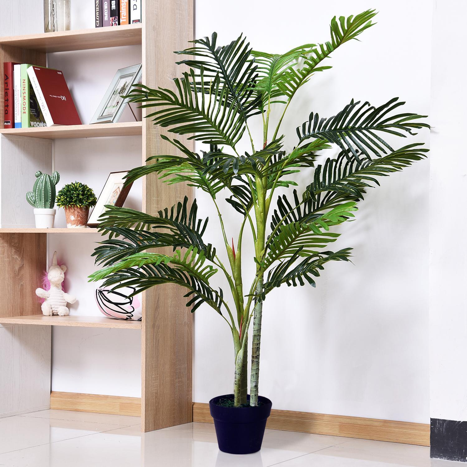 Northio Palmier Artificiel Grande Plante Artificielle 150 Cm Avec Pot De Plante, 19 Feuilles De Palmier, Plastique, Décoration Pour Intérieur Et Extérieur  