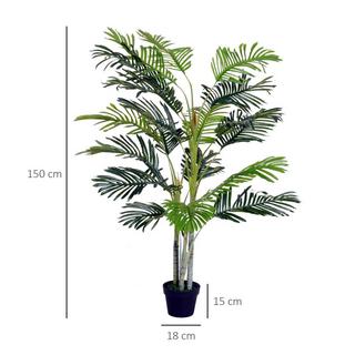 Northio Palmier Artificiel Grande Plante Artificielle 150 Cm Avec Pot De Plante, 19 Feuilles De Palmier, Plastique, Décoration Pour Intérieur Et Extérieur  