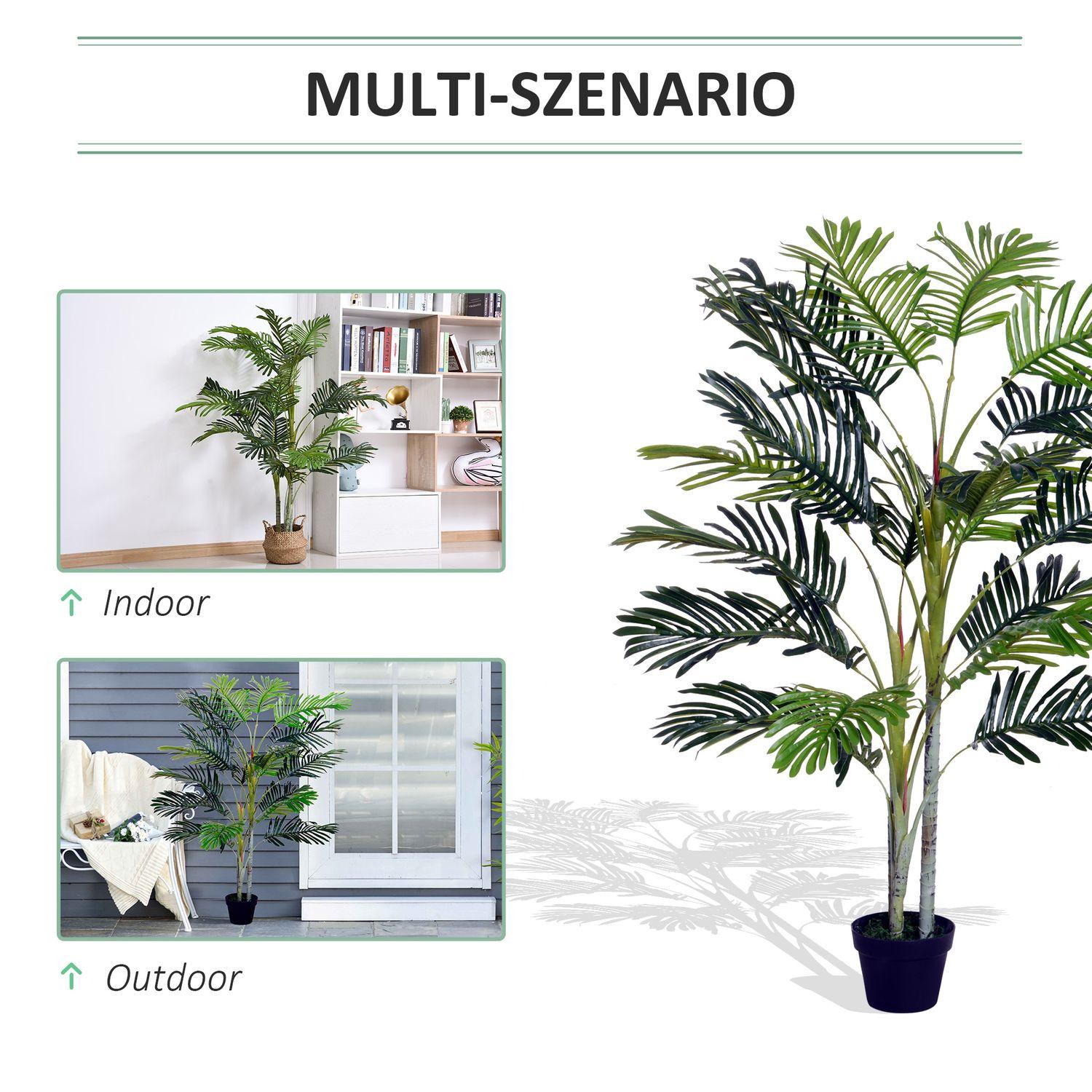 Northio Palmier Artificiel Grande Plante Artificielle 150 Cm Avec Pot De Plante, 19 Feuilles De Palmier, Plastique, Décoration Pour Intérieur Et Extérieur  