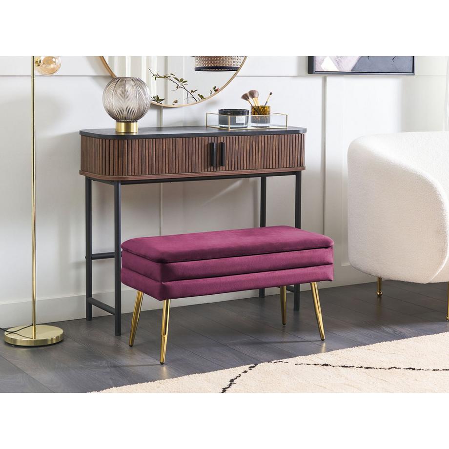 Beliani Cassapanca en Velluto Moderno DURHAM  