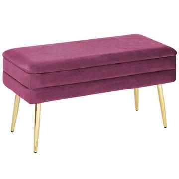 Banc de rangement en Velours Moderne DURHAM