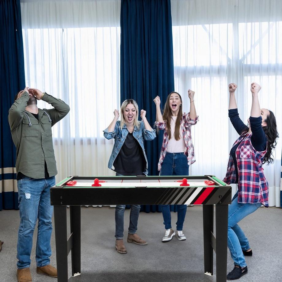 Northix  Table multi-jeux 4 en 1 avec baby-foot, billard, air hockey et jeu d'arcade de tennis de table 