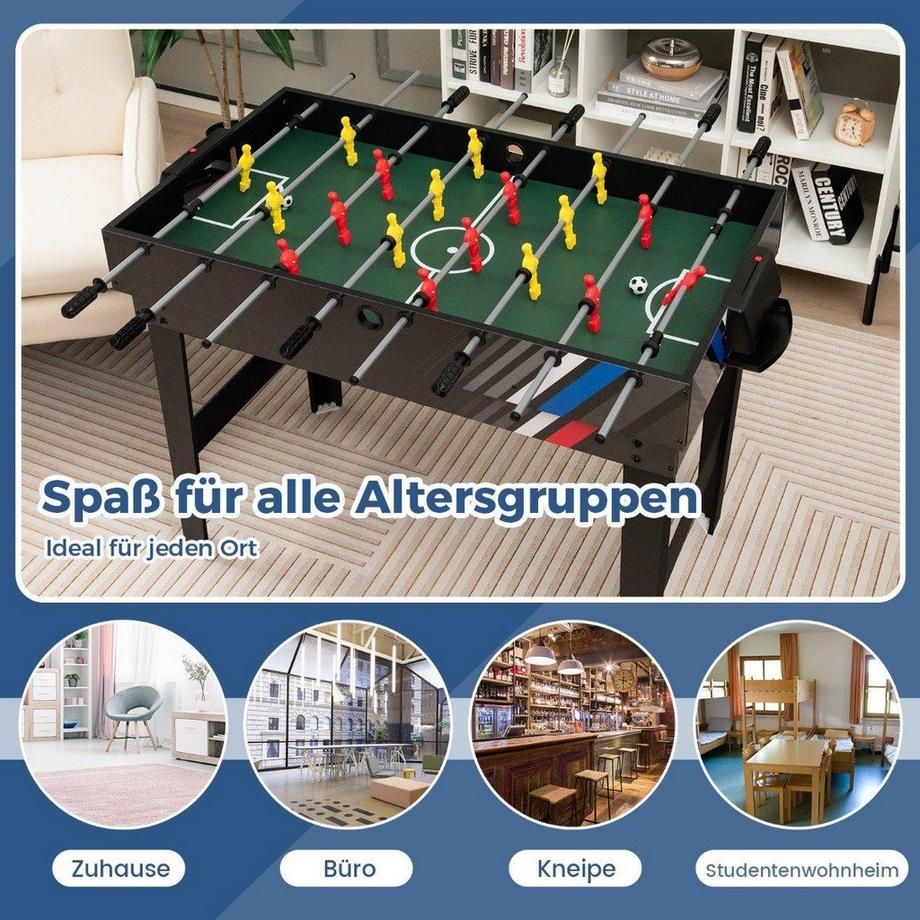 Northix  Table multi-jeux 4 en 1 avec baby-foot, billard, air hockey et jeu d'arcade de tennis de table 