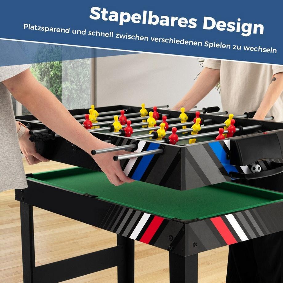 Northix  Table multi-jeux 4 en 1 avec baby-foot, billard, air hockey et jeu d'arcade de tennis de table 