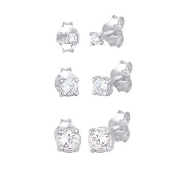 Boucles d'Oreilles Set De 3 Clous D'oreilles Avec Zirconium