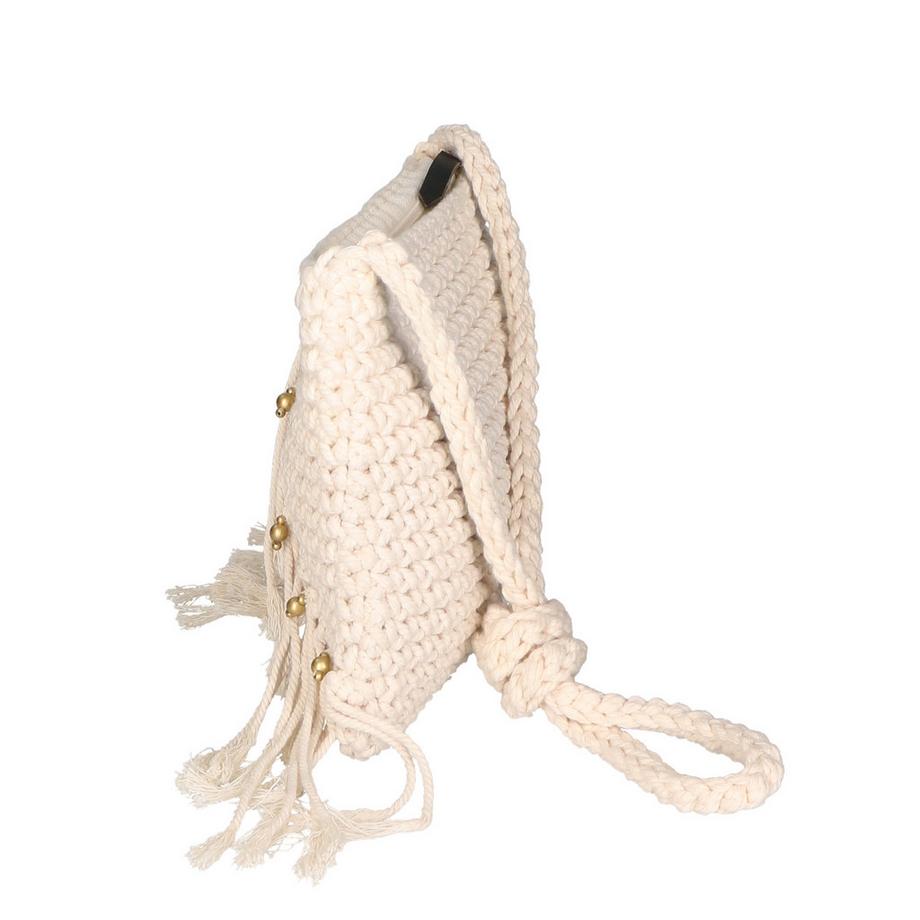 Gave Lux Borsa a tracolla all'uncinetto con frange  