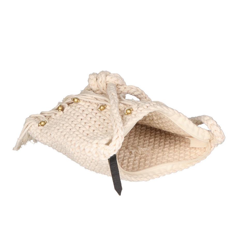 Gave Lux Borsa a tracolla all'uncinetto con frange  