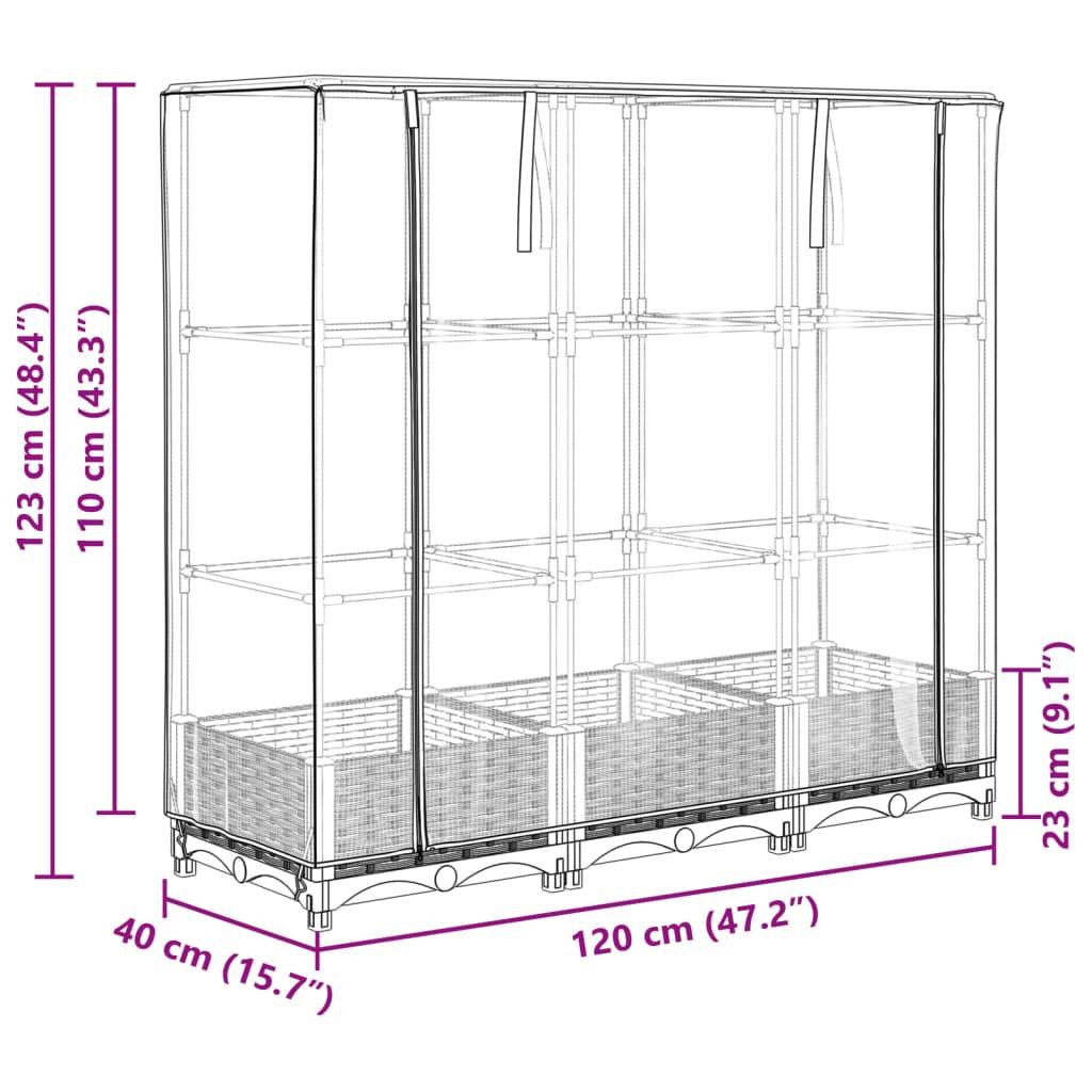 VidaXL letto rialzato Polipropilene  