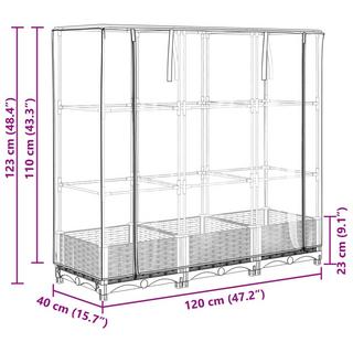 VidaXL letto rialzato Polipropilene  