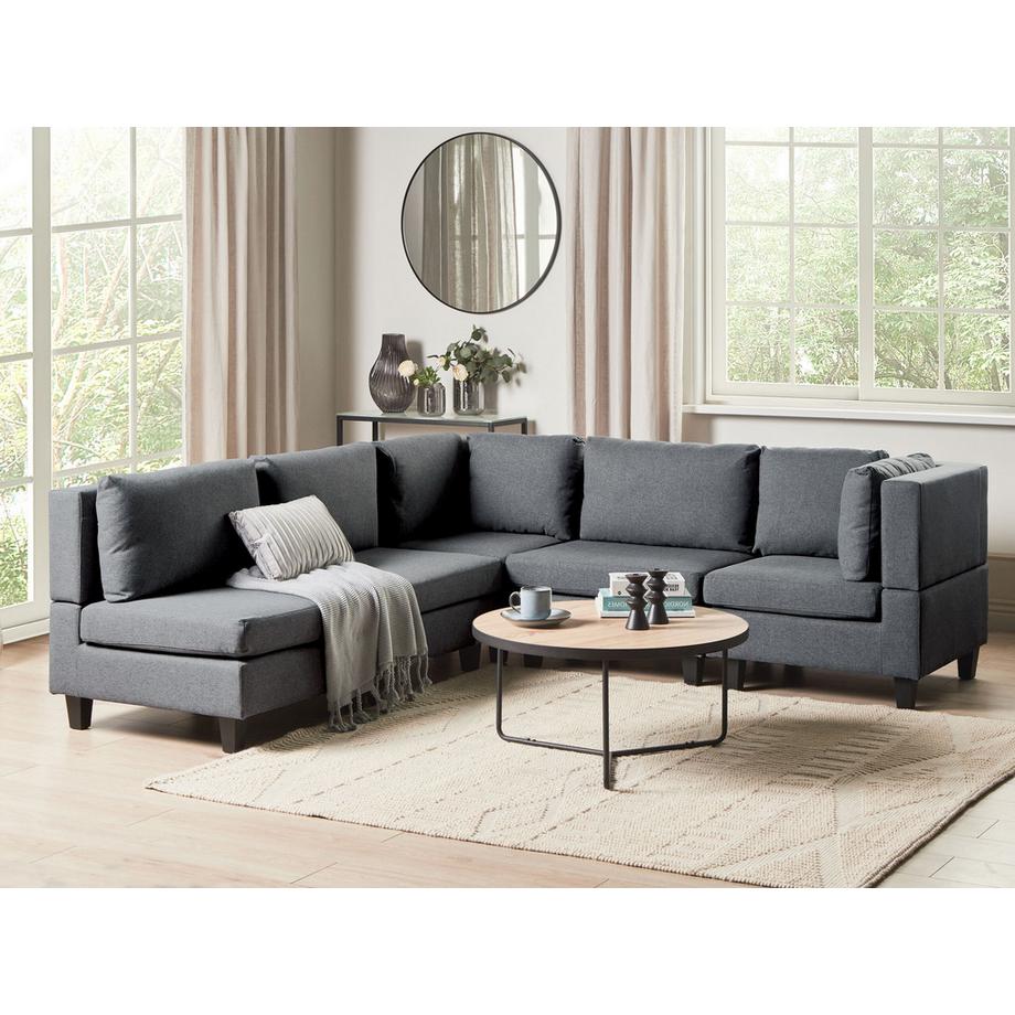 Beliani Ecksofa aus Stoff  UNSTAD  