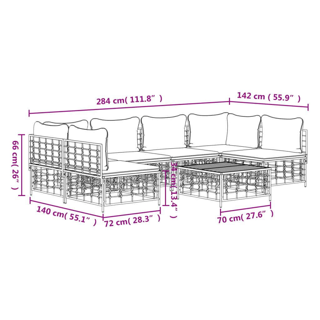 VidaXL Garten lounge set poly-rattan  