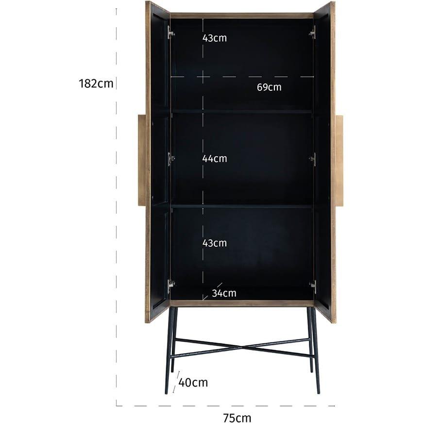 mutoni Etagère murale Ironville or noir 75  