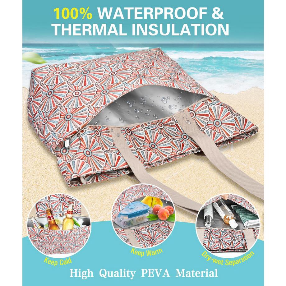Only-bags.store grosse Strandtasche mit Reissverschluss  
