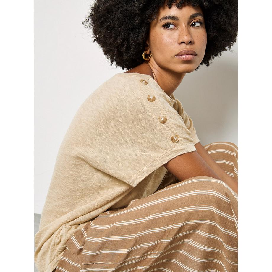 APRICOT T-shirt in maglia con dettagli a bottoni  