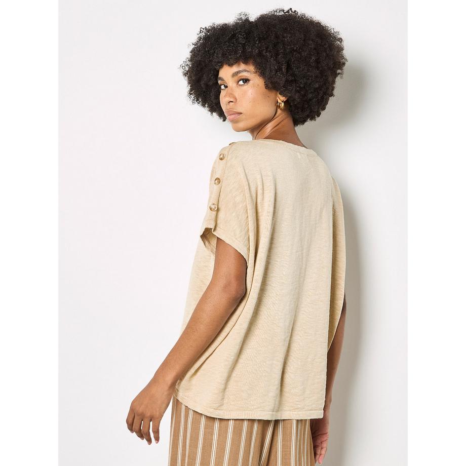 APRICOT T-shirt in maglia con dettagli a bottoni  