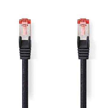 Câble réseau CAT6 | RJ45 mâle | RJ45 mâle | S/FTP | 2.00 m | Rond | LSZH | Noir | Label