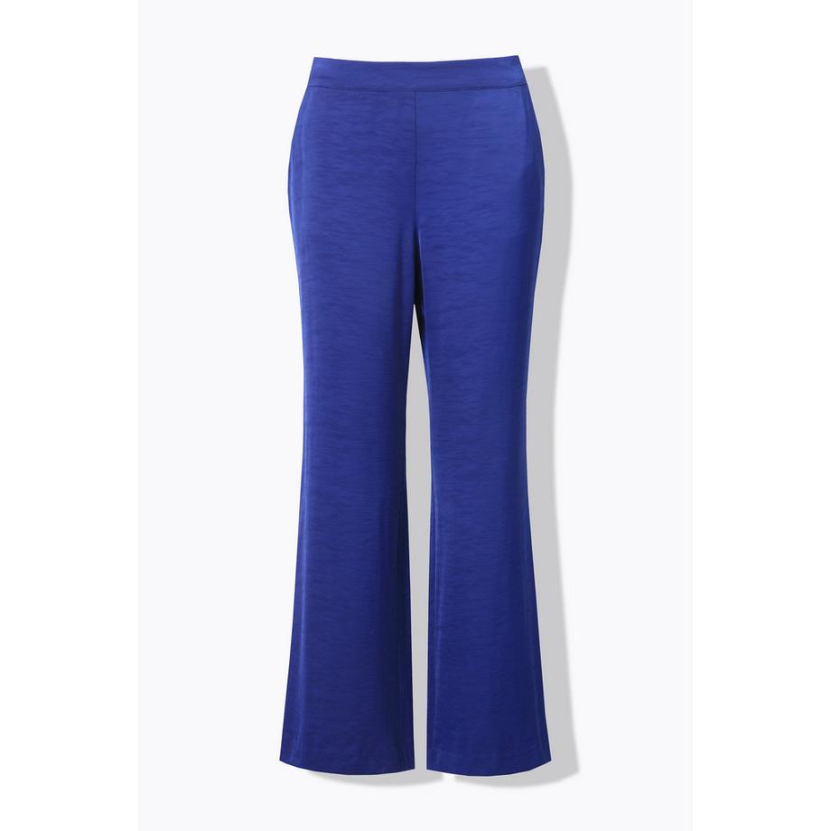 Ulla Popken Anzughose Struktur Weites Bein Teilelastischer Bund  