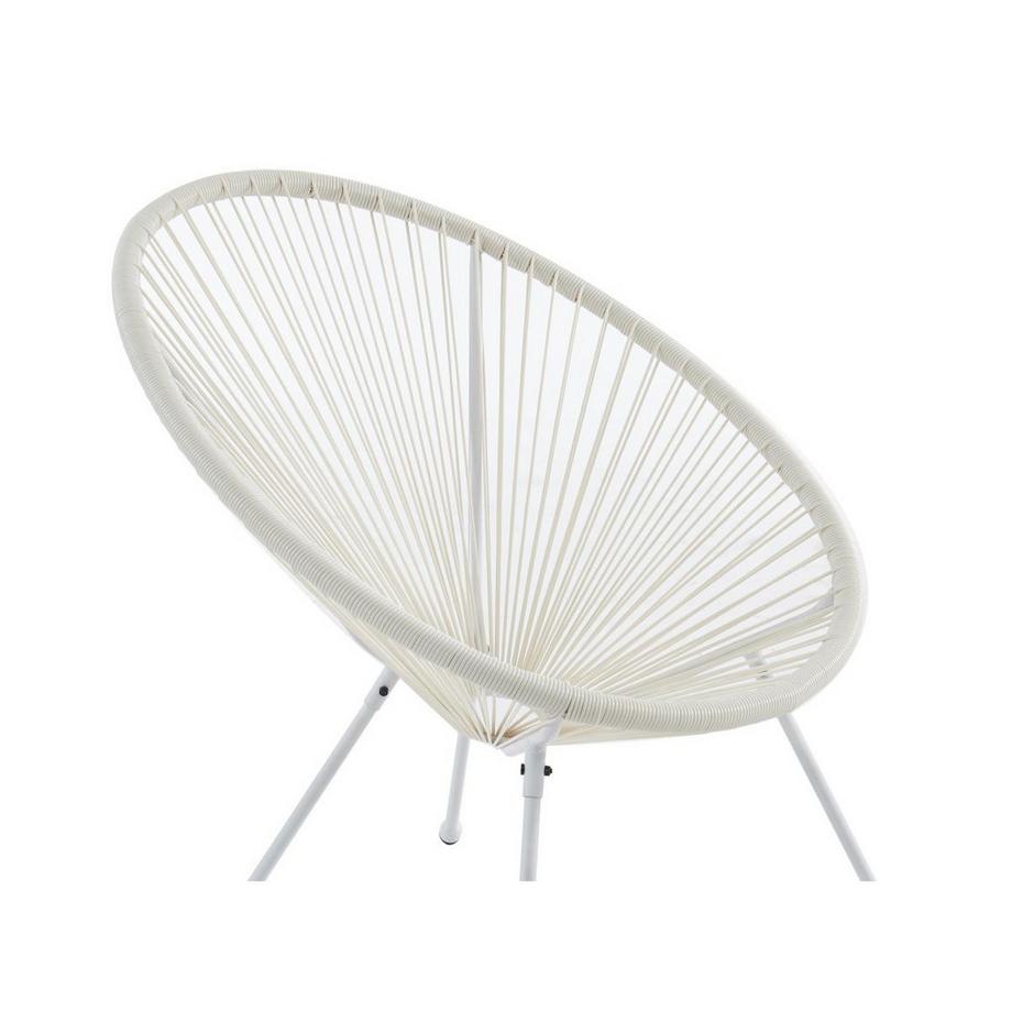 Vente-unique Poltrona da giardino in Resina intrecciata Bianco - Lotto di 2 - ALIOS II  