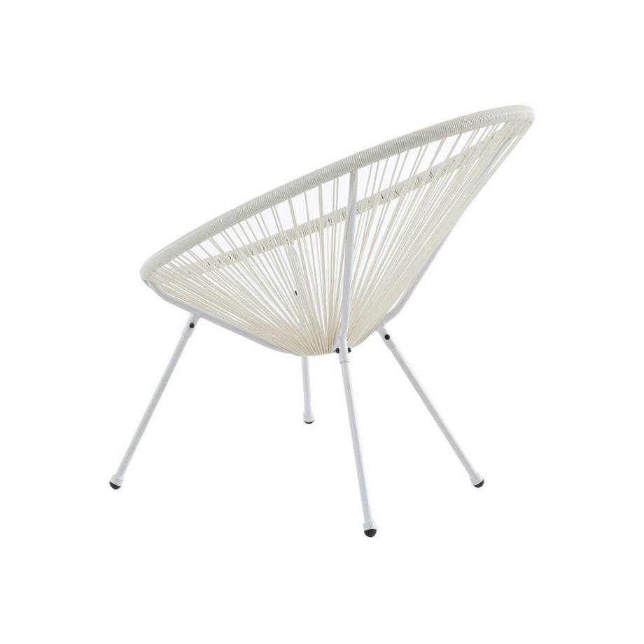 Vente-unique Poltrona da giardino in Resina intrecciata Bianco - Lotto di 2 - ALIOS II  
