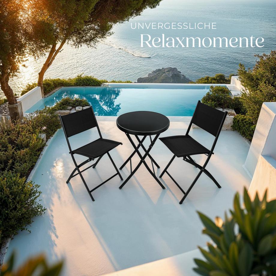 Tectake Set da bar  Düsseldorf Pieghevole, per 2 persone  