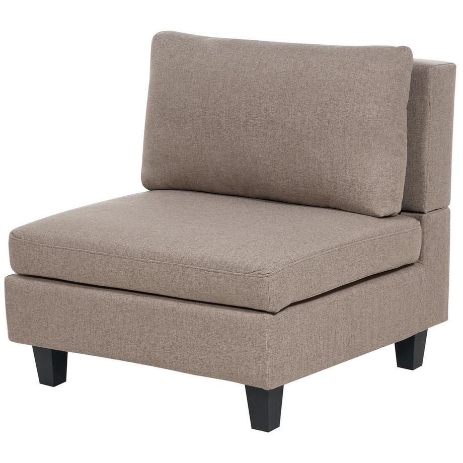 Beliani U-förmiges Sofa mit Ottomane aus Stoff  UNSTAD  