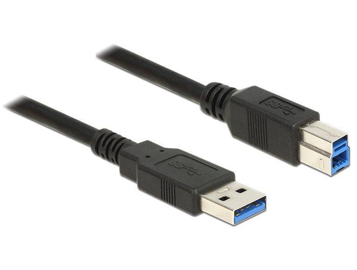 DeLock  85067 USB Kabel 1,5 m USB 3.2 Gen 1 (3.1 Gen 1) USB A USB B Schwarz 