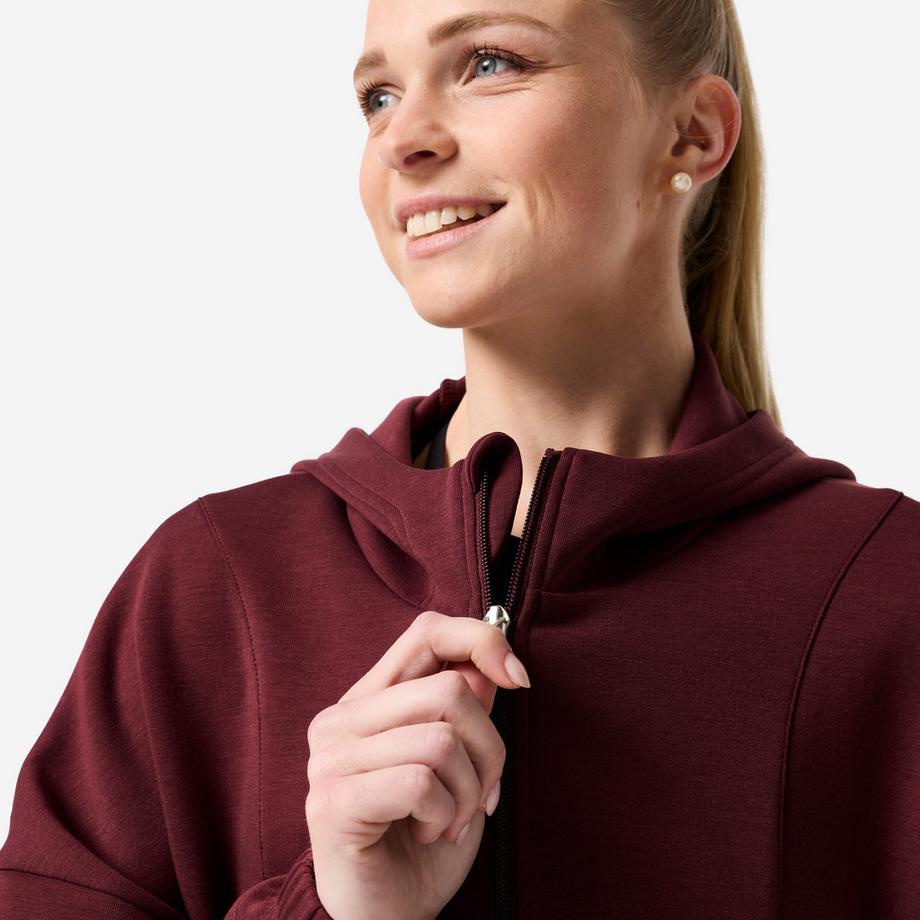 DOMYOS Basic Jacke mit Kapuze und Reissverschluss  