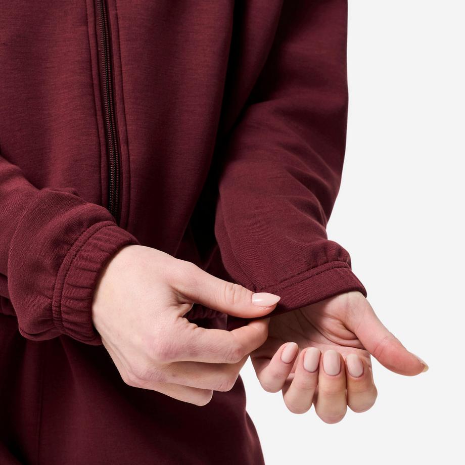 DOMYOS Basic Jacke mit Kapuze und Reissverschluss  