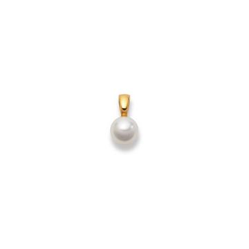 Pendentif or jaune 750 perle d'eau douce 14x8mm