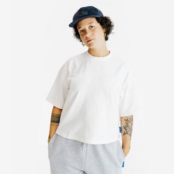 T-shirt crop fit donna cotone